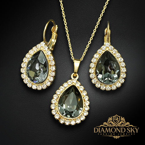Комплект "Debesu Piliens (Silver Night)" с кристаллами Swarovski™